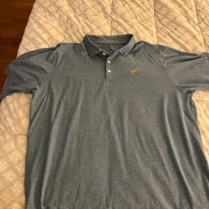 Classic Blue Polo Shirt with Embroidered Emblem